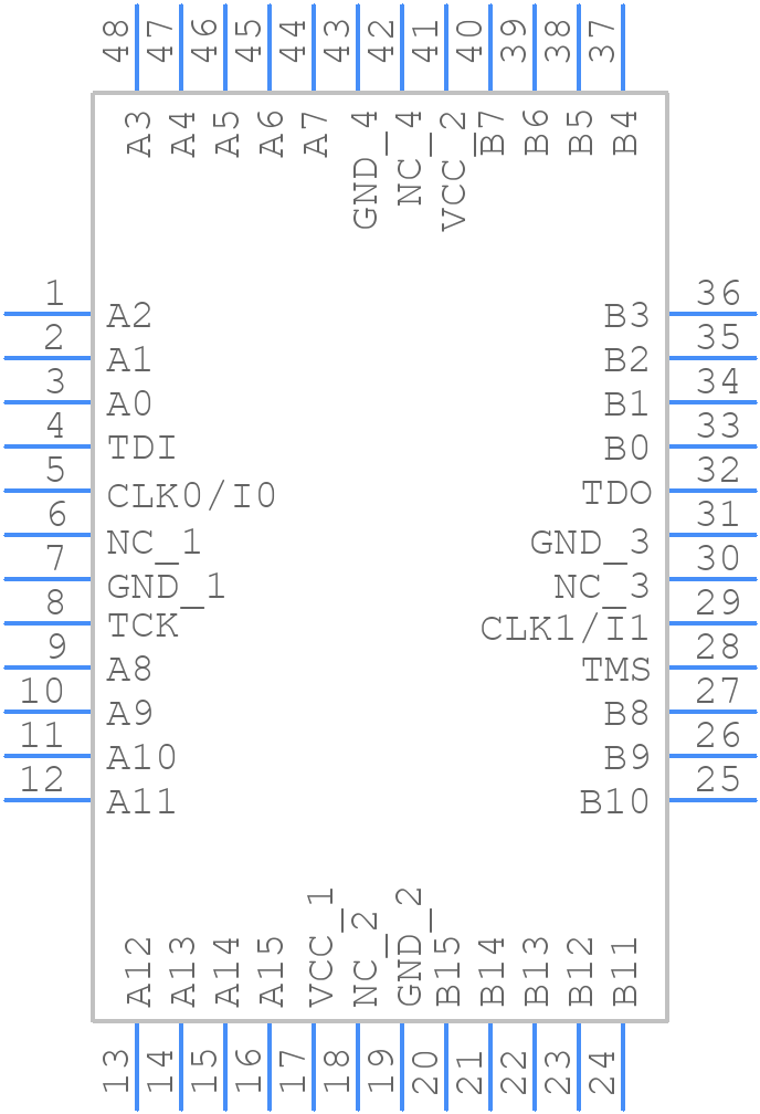 M4A3-32/32-10VNC48 - Lattice Semiconductor - PCB symbol