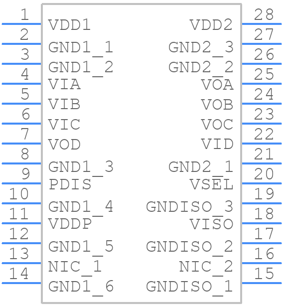 ADUM6421ABRNZ5-RL - Analog Devices - PCB symbol