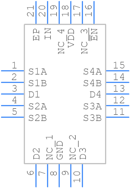 ADG784BCPZ - Analog Devices - PCB symbol