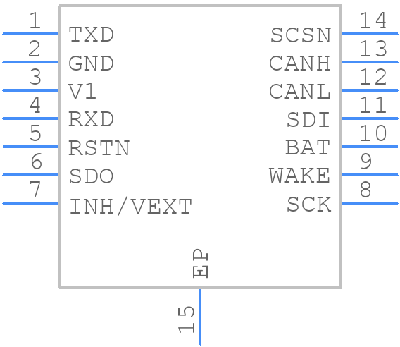 UJA1167ATK/0Z - NXP - PCB symbol