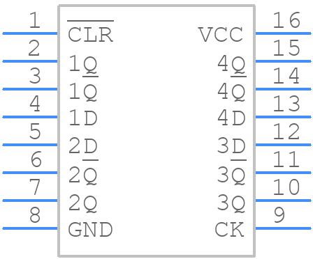 TC74HC175AP - Toshiba - PCB symbol