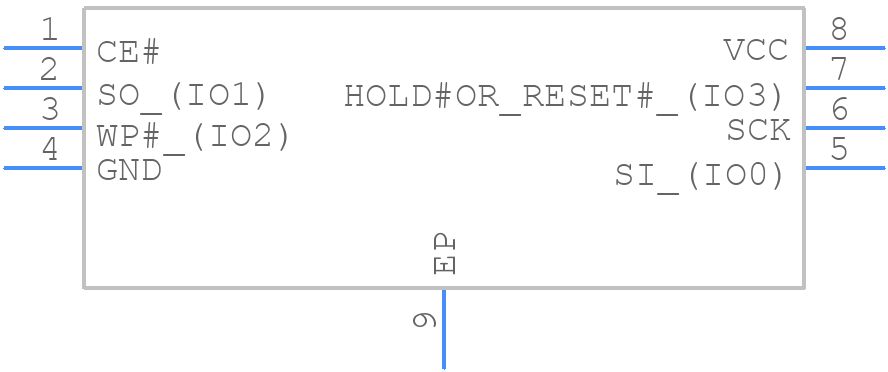 IS25LP032D-JKLE - Integrated Silicon Solution Inc. - PCB symbol