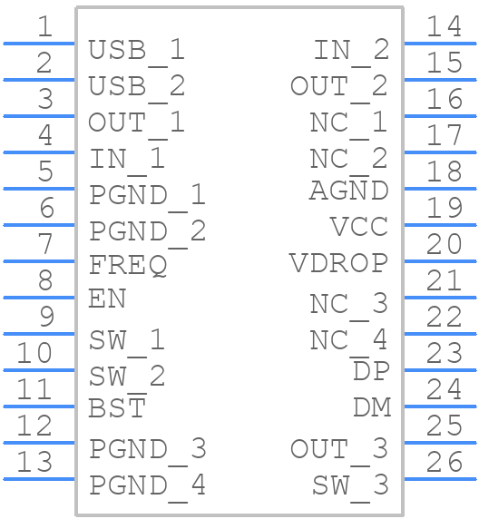 MP2496GR-P - Monolithic Power Systems (MPS) - PCB symbol