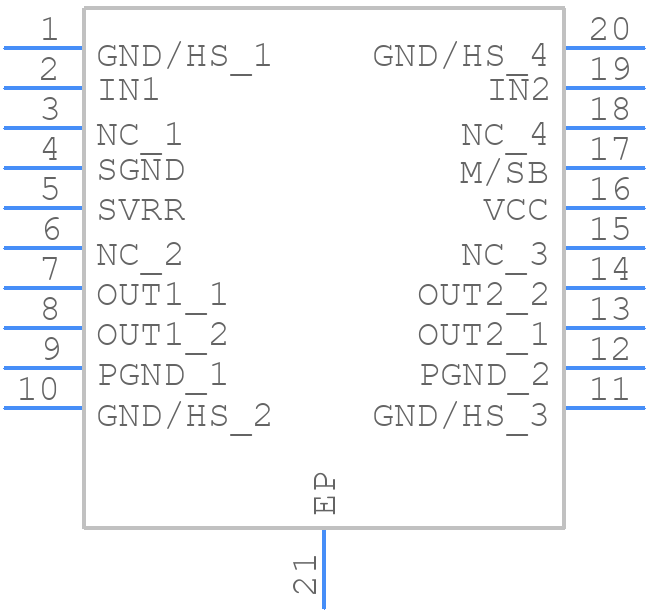 TPA1517DWPRG4 - Texas Instruments - PCB symbol