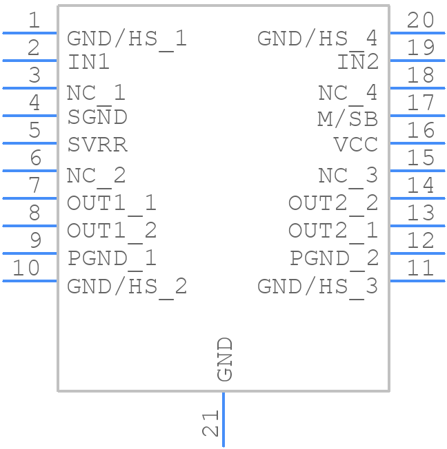 TPA1517DWPG4 - Texas Instruments - PCB symbol