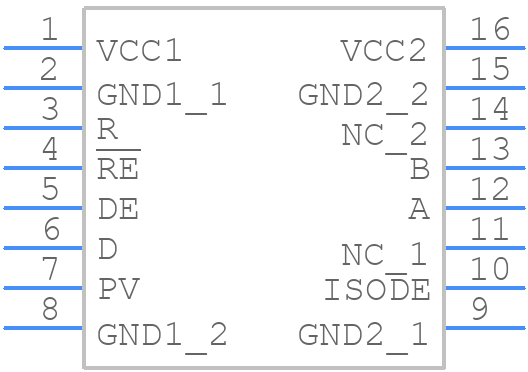 ISO1176DWG4 - Texas Instruments - PCB symbol