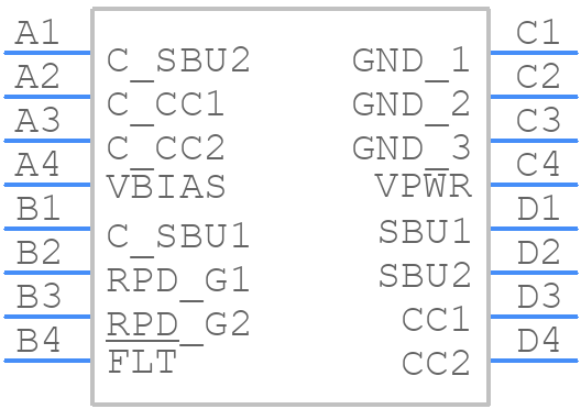 TPD4S311YBFR - Texas Instruments - PCB symbol