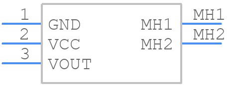 GP1UM272RKVF - Sharp Microelectronics - PCB symbol