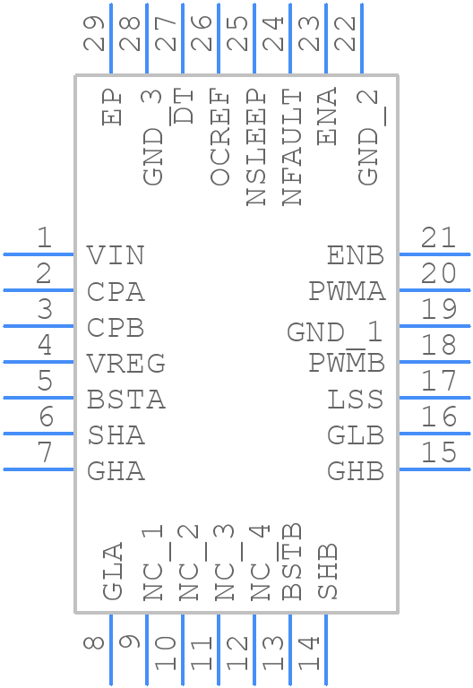 MP6528GR-P - Monolithic Power Systems (MPS) - PCB symbol