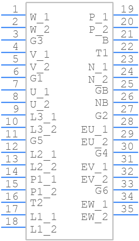 FP25R12W2T7B11BPSA1 - Infineon - PCB symbol