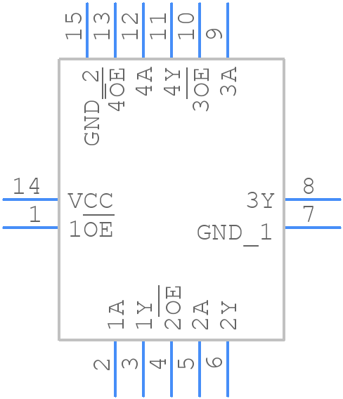 74LVC125ABQ-Q100X - Nexperia - PCB symbol