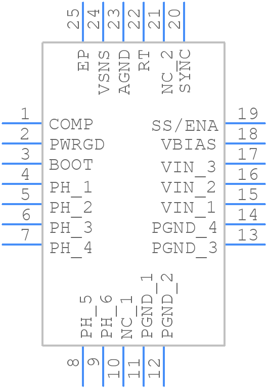 TPS54317RHFR - Texas Instruments - PCB symbol