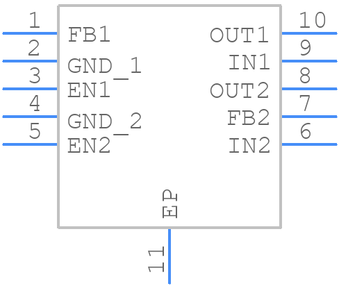 TLV751180280PDSQR - Texas Instruments - PCB symbol