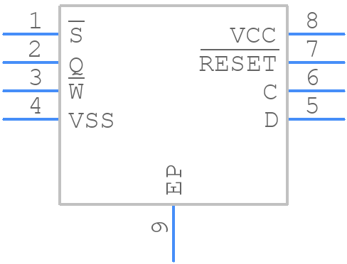M25PE16-VMP6G - STMicroelectronics - PCB symbol