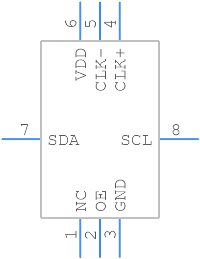 570FCC000991DG - Silicon Labs - PCB symbol