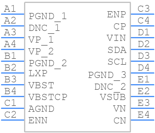 ISL98607BEIAZ-T - Renesas Electronics - PCB symbol