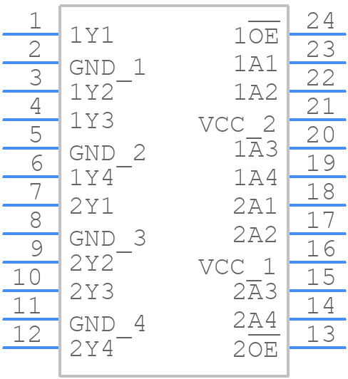 SN74BCT25244DWG4 - Texas Instruments - PCB symbol