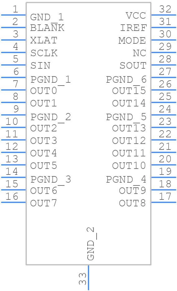 TLC5922DAPRG4 - Texas Instruments - PCB symbol