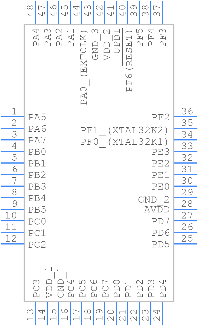 AVR128DA48-I/PT - Microchip - PCB symbol