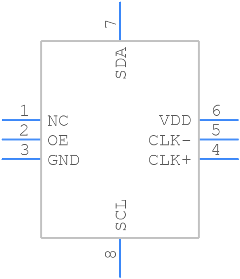 570BAB000544DGR - Silicon Labs - PCB symbol