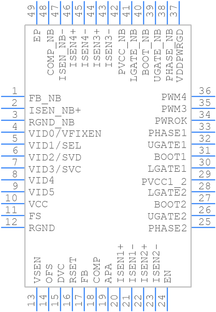 ISL6323BIRZ - Renesas Electronics - PCB symbol