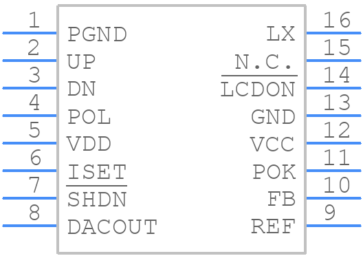 MAX686EEE+ - Analog Devices - PCB symbol