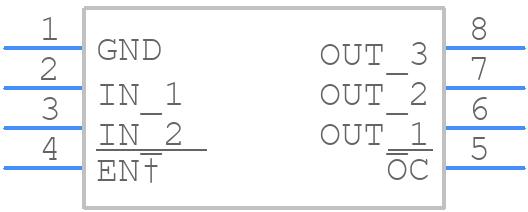 TPS2051BDRG4 - Texas Instruments - PCB symbol