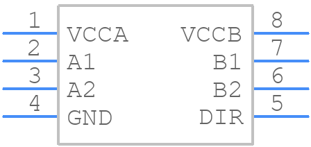 SN74AXCH2T45DCUR - Texas Instruments - PCB symbol