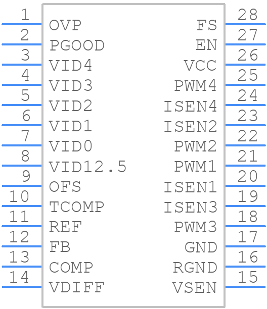 ISL6556BCB-T - Renesas Electronics - PCB symbol
