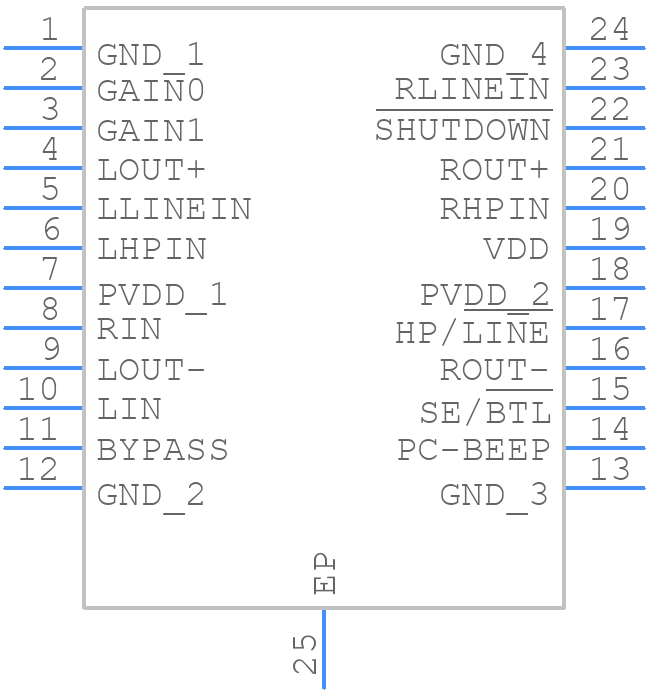 TPA0212PWPRG4 - Texas Instruments - PCB symbol