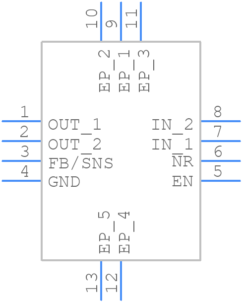 TPS7A8001DRBT - Texas Instruments - PCB symbol