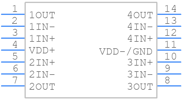 TLV2264AQD - Texas Instruments - PCB symbol