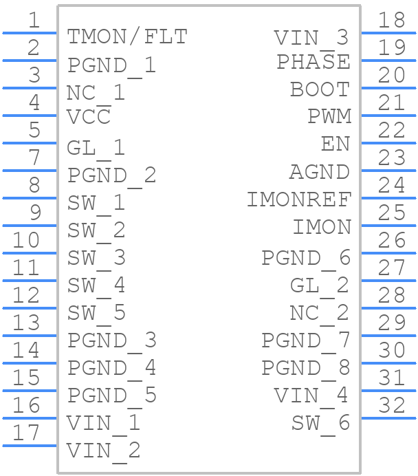 TDA21535AUMA1 - Infineon - PCB symbol