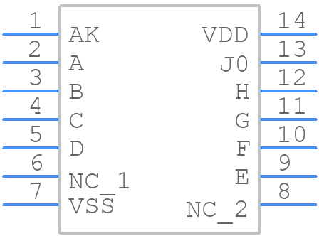 CD4078BF3A - Texas Instruments - PCB symbol