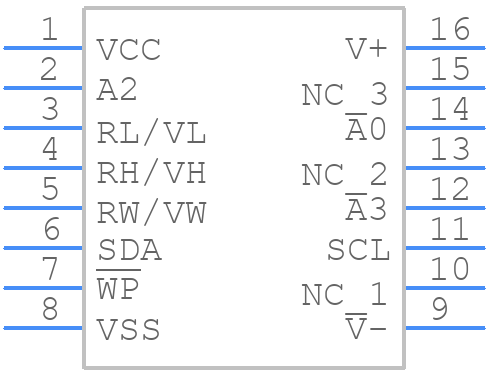 X9428WS16ZT1 - Renesas Electronics - PCB symbol