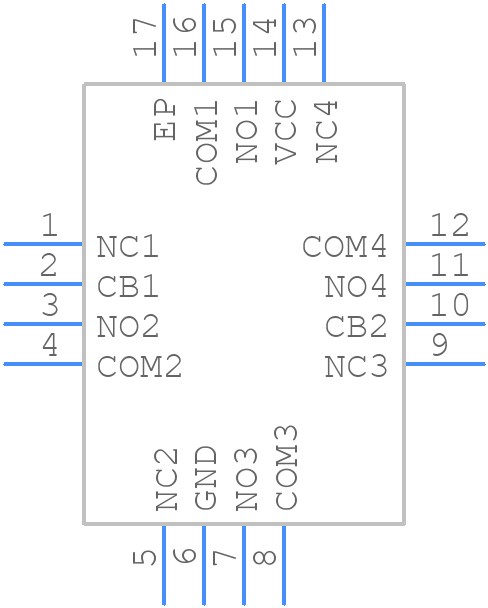 MAX4910ETE+T - Analog Devices - PCB symbol