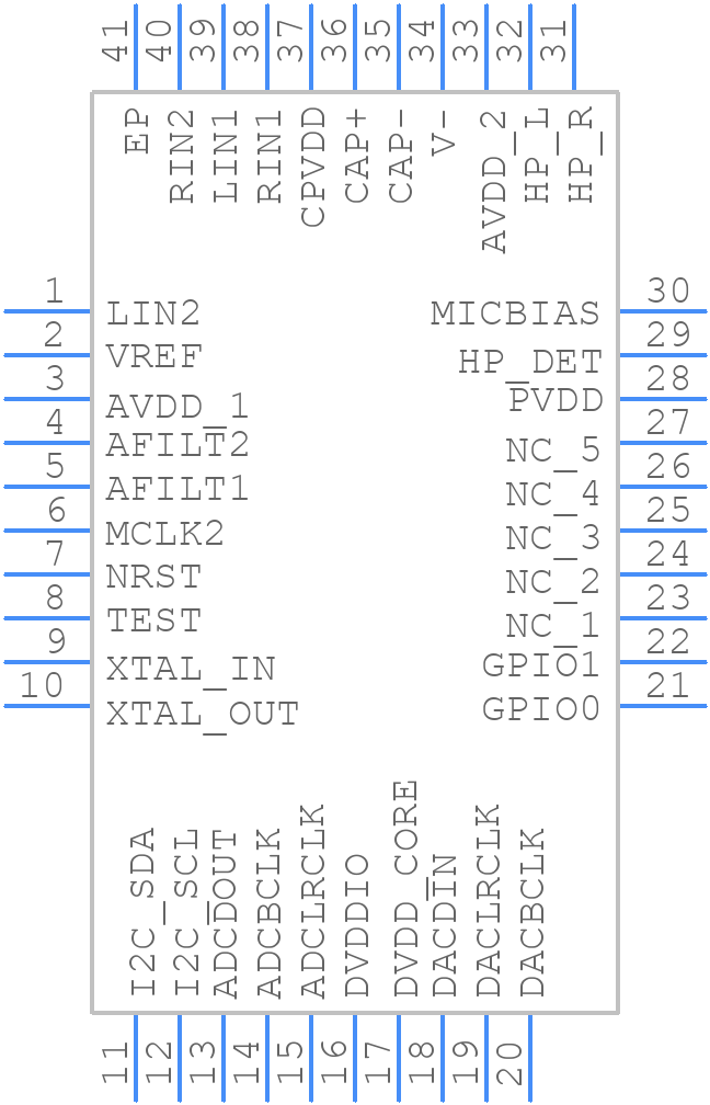 TSCS25A3X1NDGXZAX - Tempo Semiconductor - PCB symbol