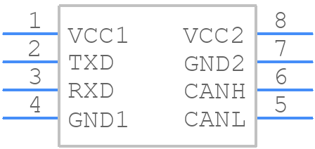 XISO1044BDR - Texas Instruments - PCB symbol