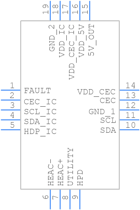 HDMI2C1-6C1 - STMicroelectronics - PCB symbol