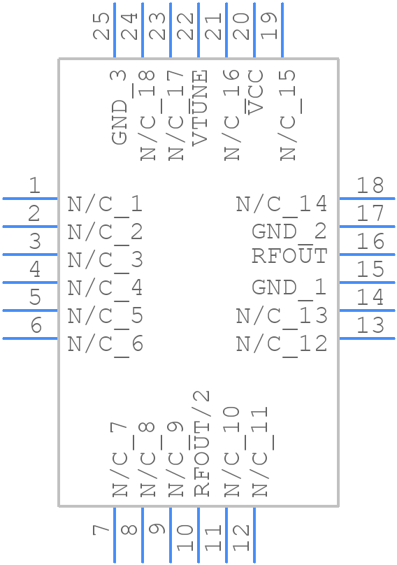 HMC736LP4E - Analog Devices - PCB symbol