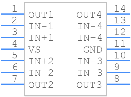 INA4180A1IPWR - Texas Instruments - PCB symbol