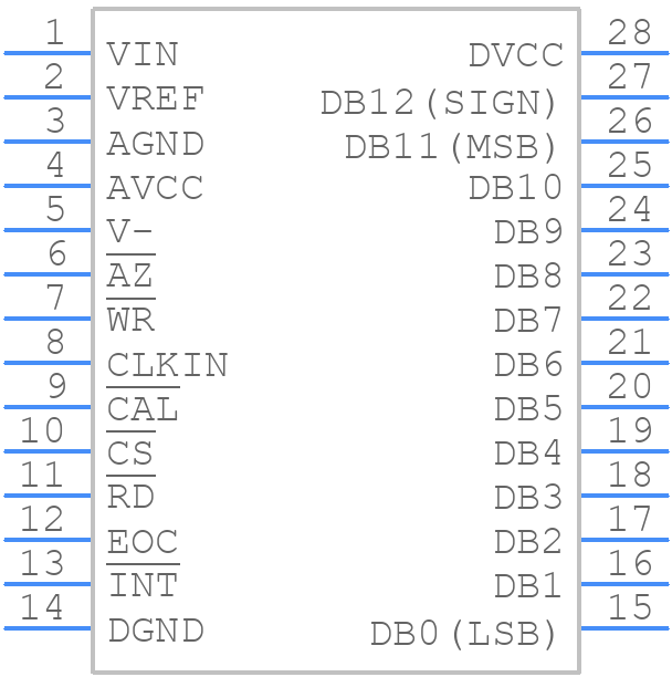 ADC1242CIJ - Texas Instruments - PCB symbol