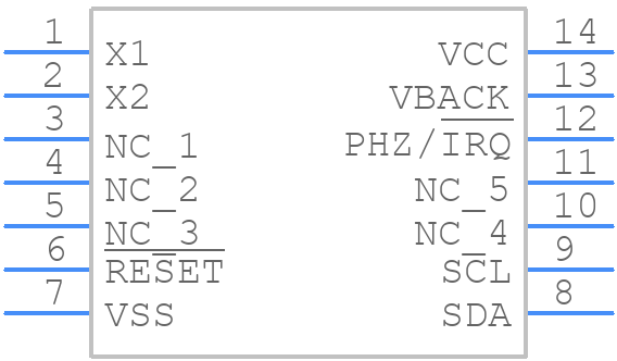 X1228S14-2.7A - Renesas Electronics - PCB symbol