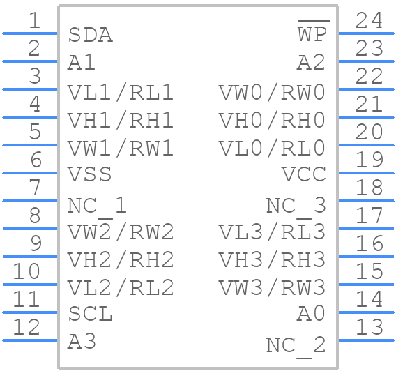 X9409YV24I-2.7 - Renesas Electronics - PCB symbol