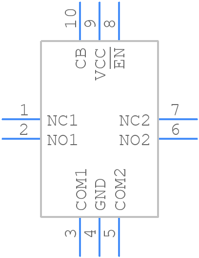 MAX4983EEVB+T - Analog Devices - PCB symbol