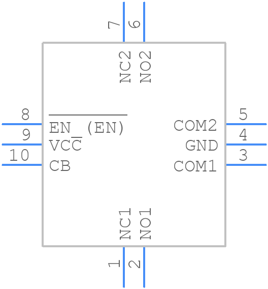 MAX4983EEVB+ - Analog Devices - PCB symbol