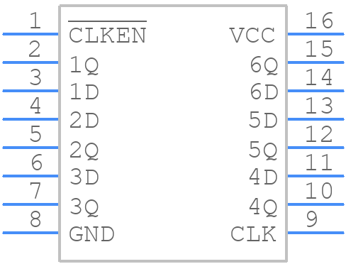 SN74F378D - Texas Instruments - PCB symbol