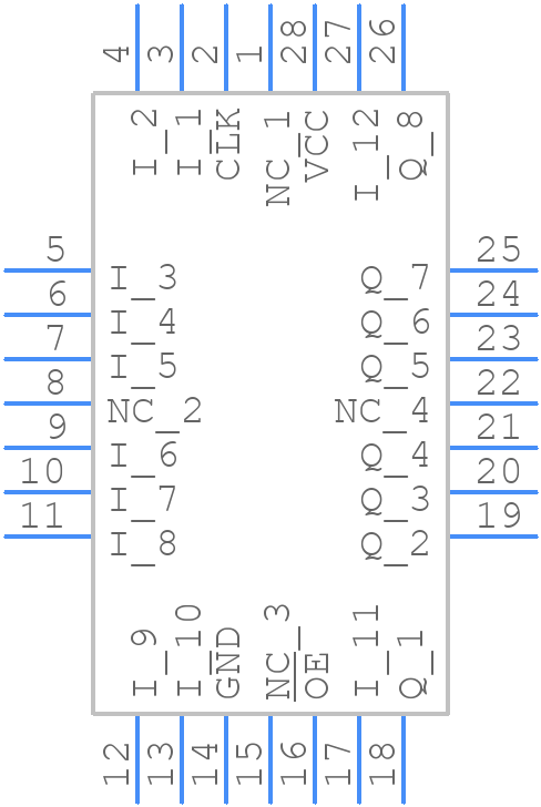 TIBPAL20R8-15CFN - Texas Instruments - PCB symbol