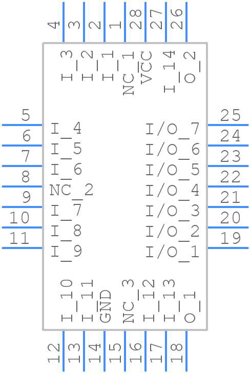 TIBPAL20R6-5CFN - Texas Instruments - PCB symbol