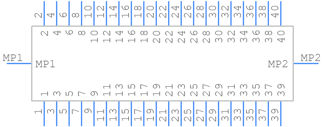 DF12(3.0)-40DS-0.5V(86) - Hirose - PCB symbol